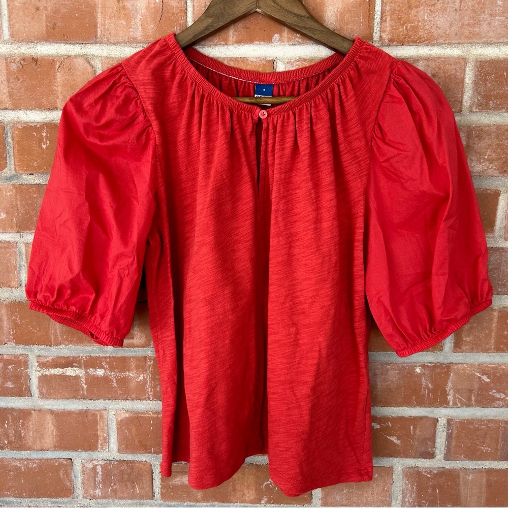 S Old Navy Scarlet Puff Sleeve Blouse